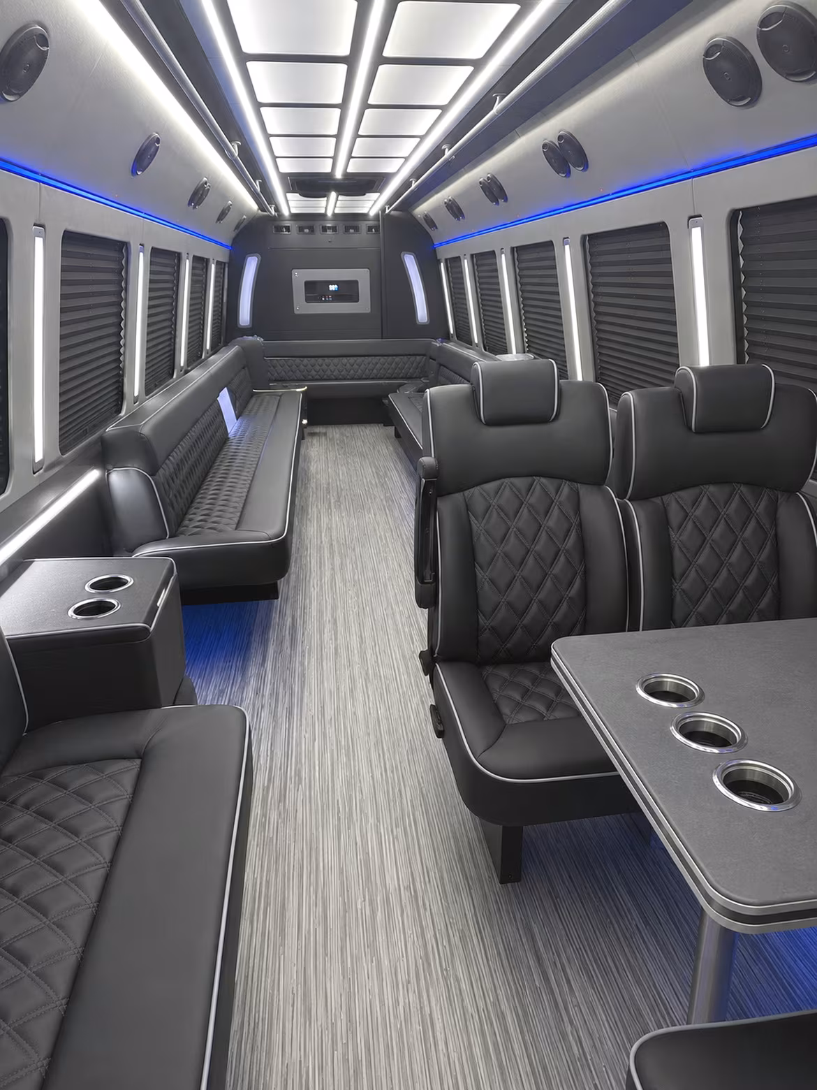 cleveland heights 25 passenger party bus inside