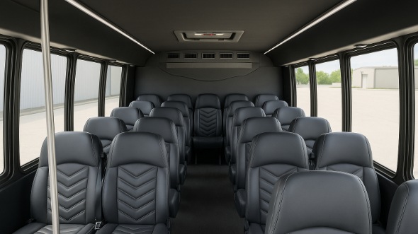 Interior of Charter Bus Company Lorain's 20 Passenger Mini bus in Lorain