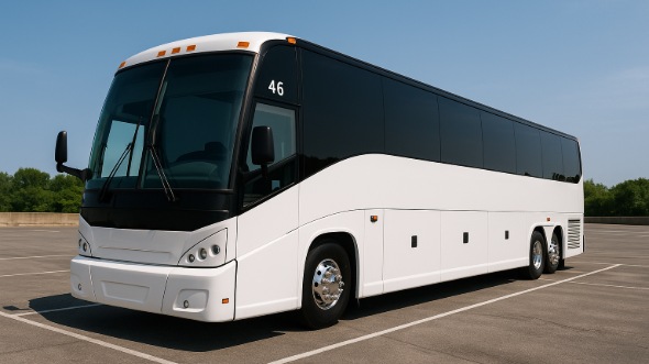 Exterior of Charter Bus Company Cleveland's 56 Passenger Charter Bus in Cleveland