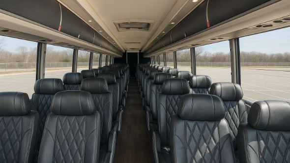 cleveland heights 50 passenger charter bus inside