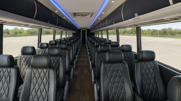 cleveland heights 54 passenger charter bus interior