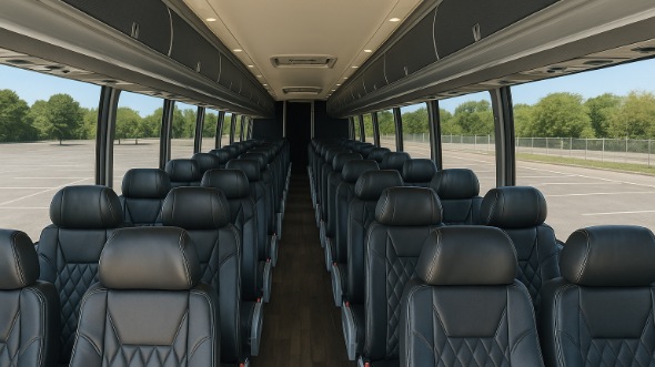 cleveland heights 55 passenger charter bus inside