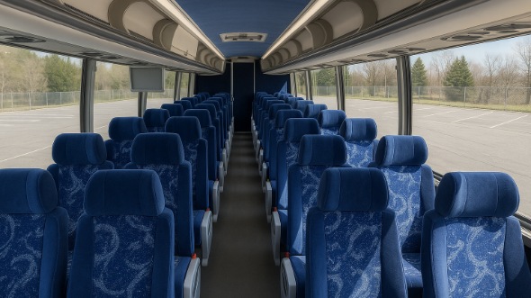 cleveland heights 56 passenger charter bus inside