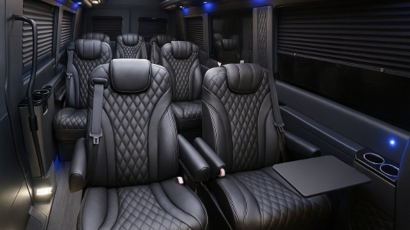 cleveland heights sprinter van with driver interior